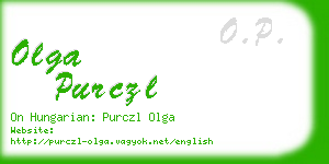 olga purczl business card